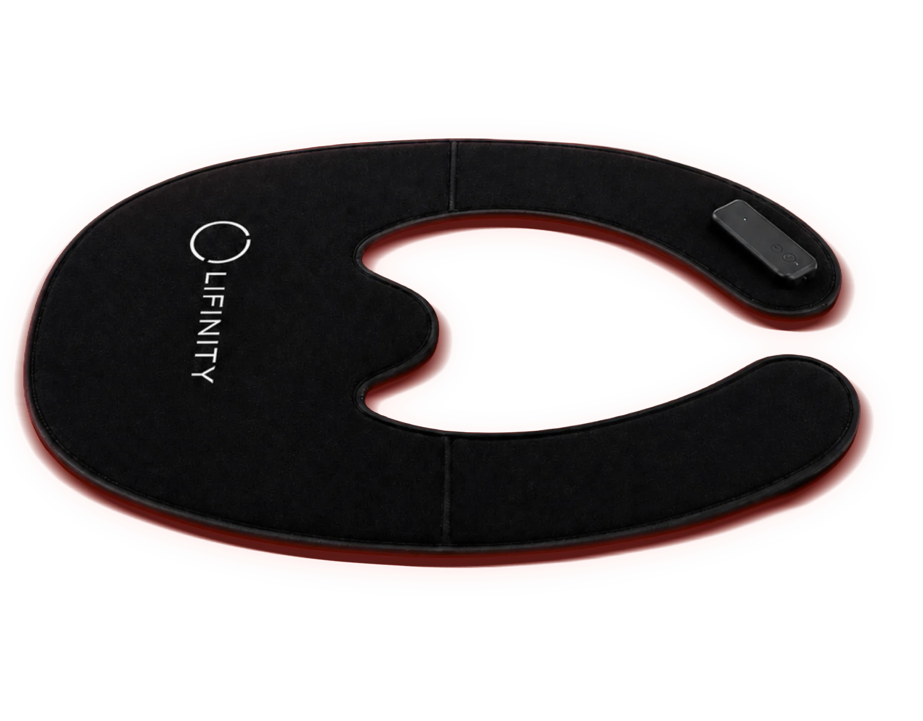 Black U-shaped device with 'Infinity' branding on a white background