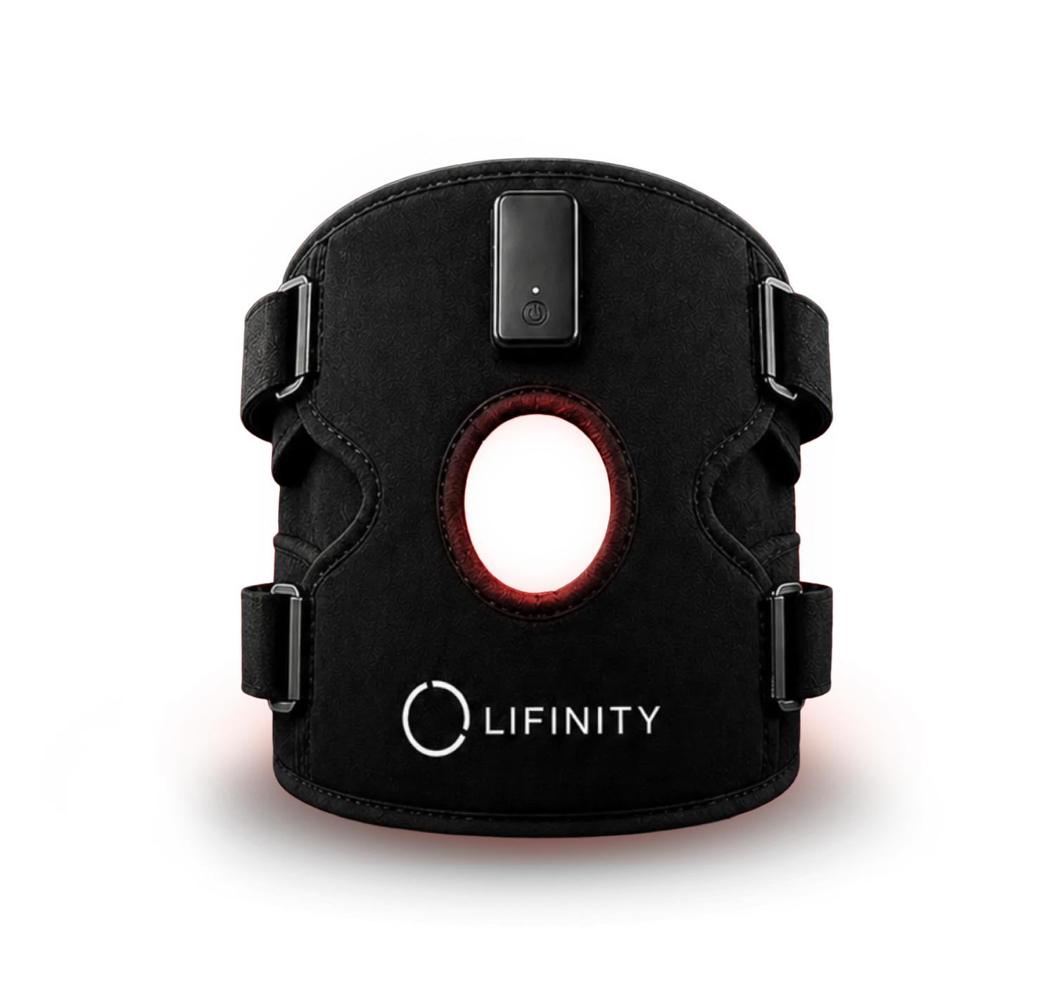 Black medical device with a circular opening and 'Lifinity' branding on a white background